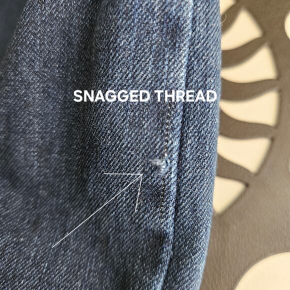 Betabrand Faux Denim Stretch Bootcut Pull On Pants | Women's Medium | FLAWS - Picture 9 of 16